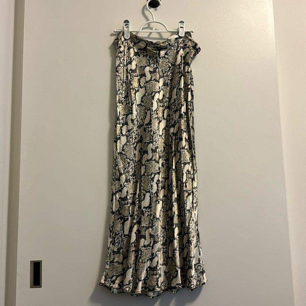 H&M Snake print Slip Skirt